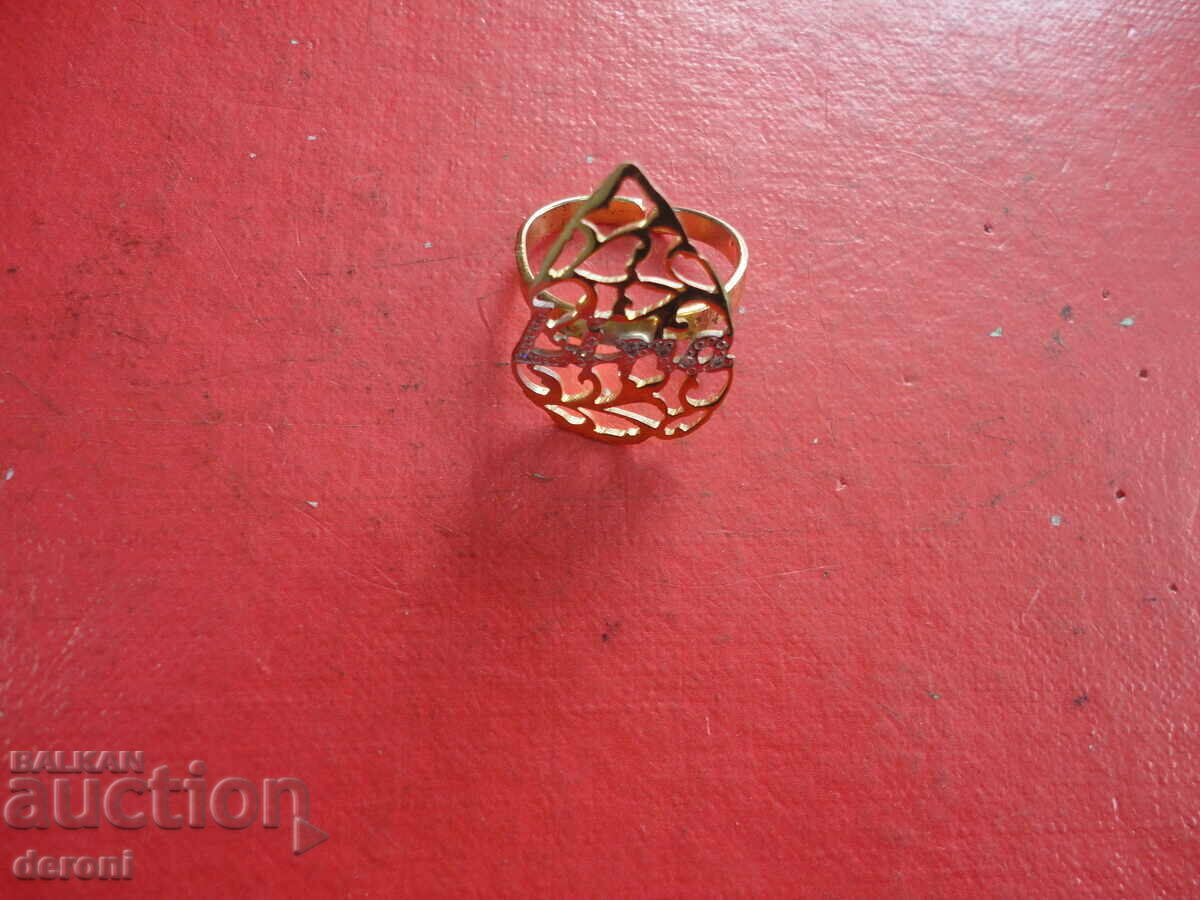Lina gold plated ring with stones - 5