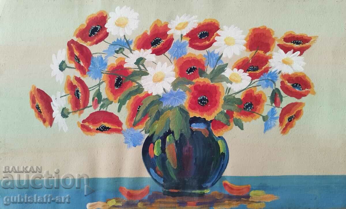 Picture, vase with flowers - 2 BZC
