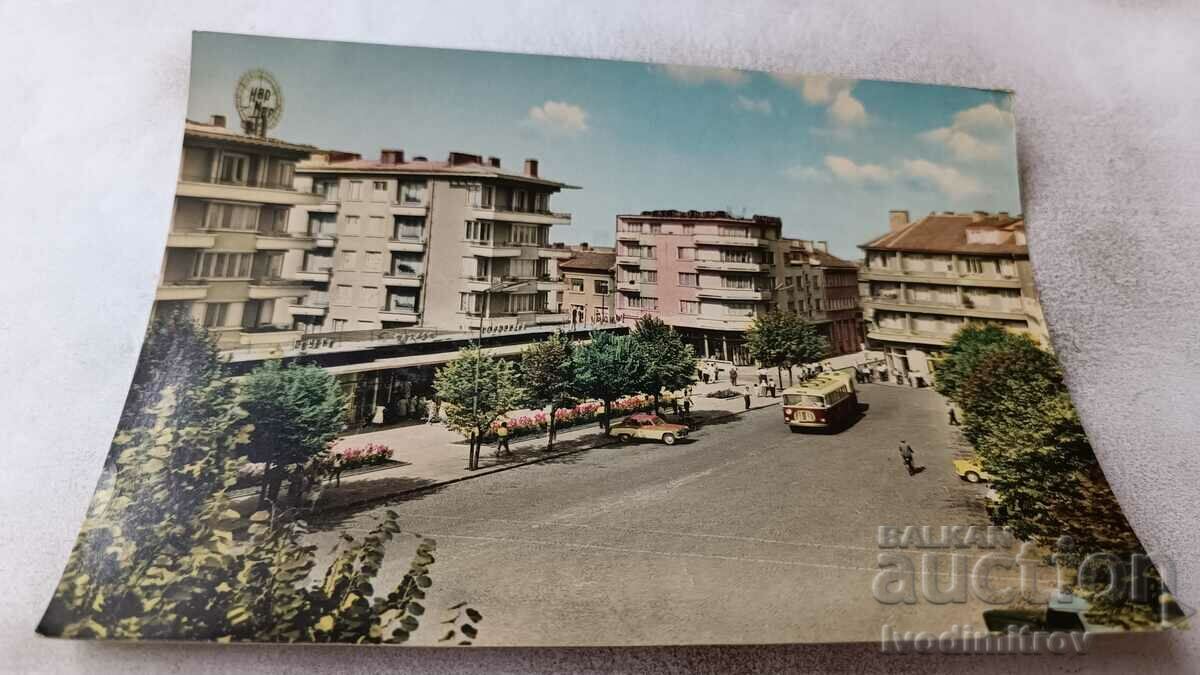 Postcard Yambol View from the city 1963