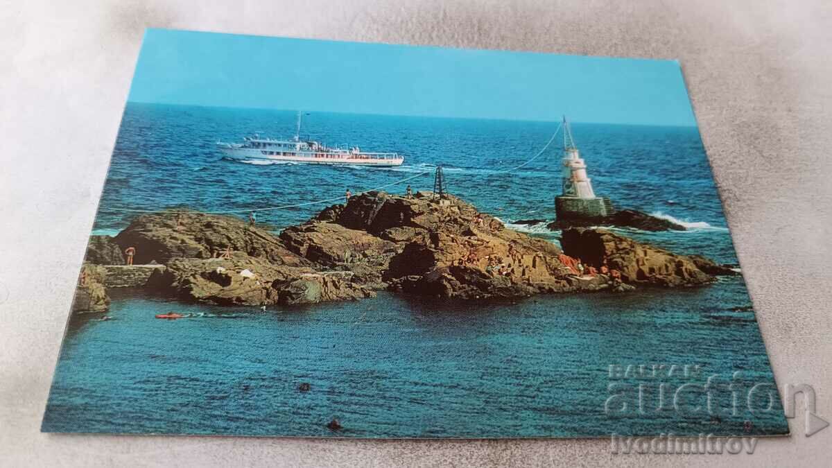 Postcard Ahtopol Lighthouse 1987