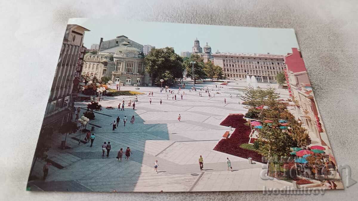 Пощенска картичка Варна Площад Девети Септември 1979