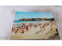 Пощенска картичка Созопол Централният плаж 1988