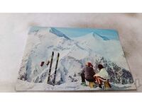 Carte poștală Pirin Vihren și vârfurile Kutelo 1989