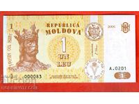 MOLDOVA MOLDOVA 1 Leu emisiune 2006 - 000083 NOU UNC