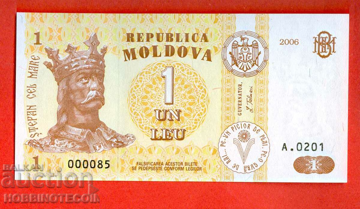 MOLDOVA MOLDOVA 1 Leu issue issue 2006 - 000085 NEW UNC