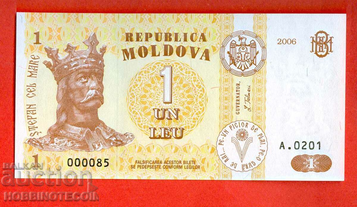 MOLDOVA MOLDOVA 1 Leu issue issue 2006 - 000085 NEW UNC MOLDOVA MOLDOVA 1 Leu issue issue 2006 - 000085 NEW UNC