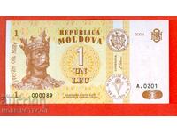 МОЛДОВА MOLDOVA 1 Леу емисия issue 2006 - 000089 89 НОВА UNC