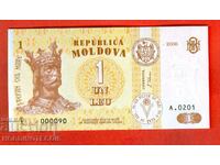 MOLDOVA MOLDOVA 1 Leu emisiune 2006 - 000090 90 NOU UNC
