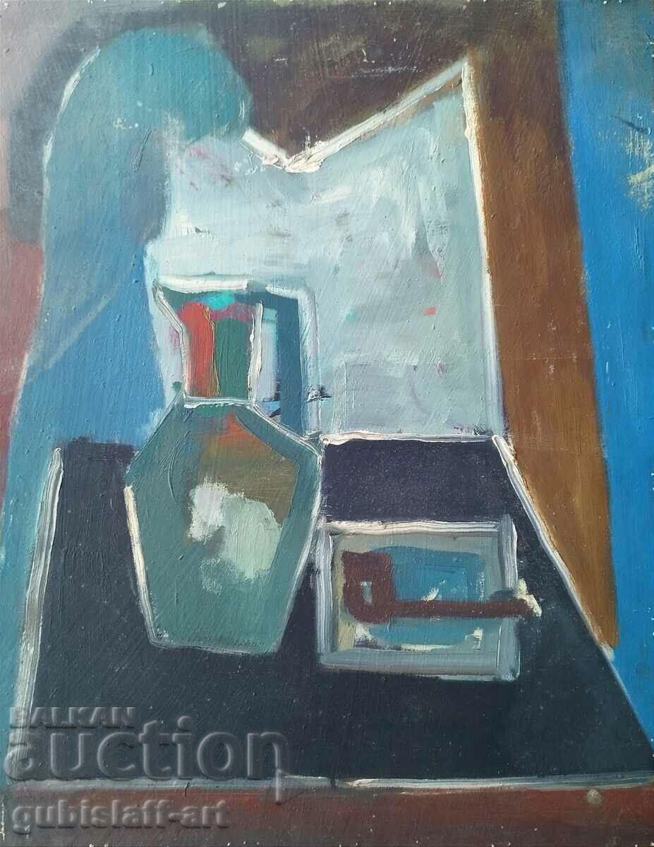 Painting, still life, jug, pipe BZC