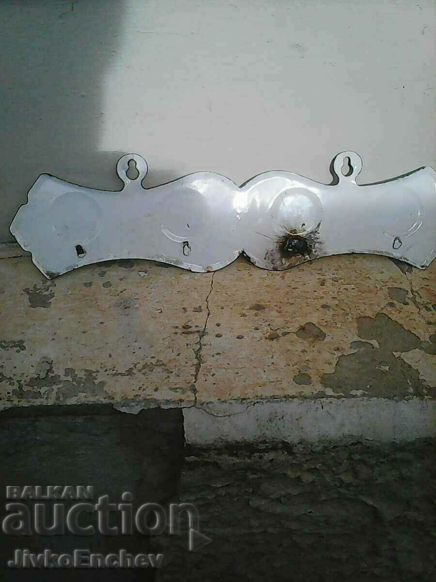 Old enamel. hanger with price 5.00 BGN | € 2.56