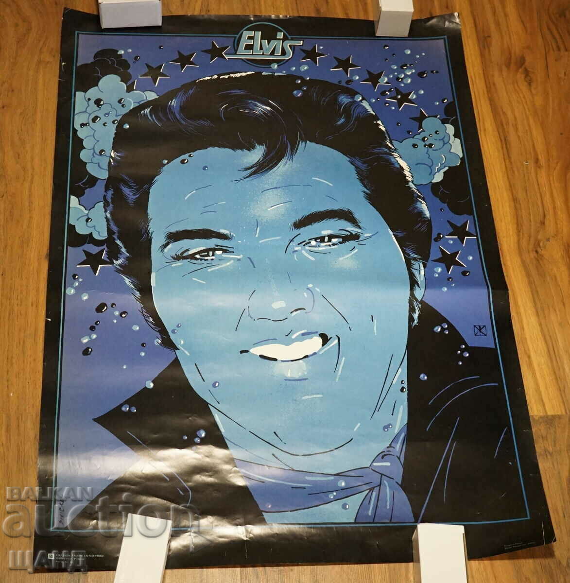 1977 Original Vintage Polish Elvis Presley Pop Art Poster