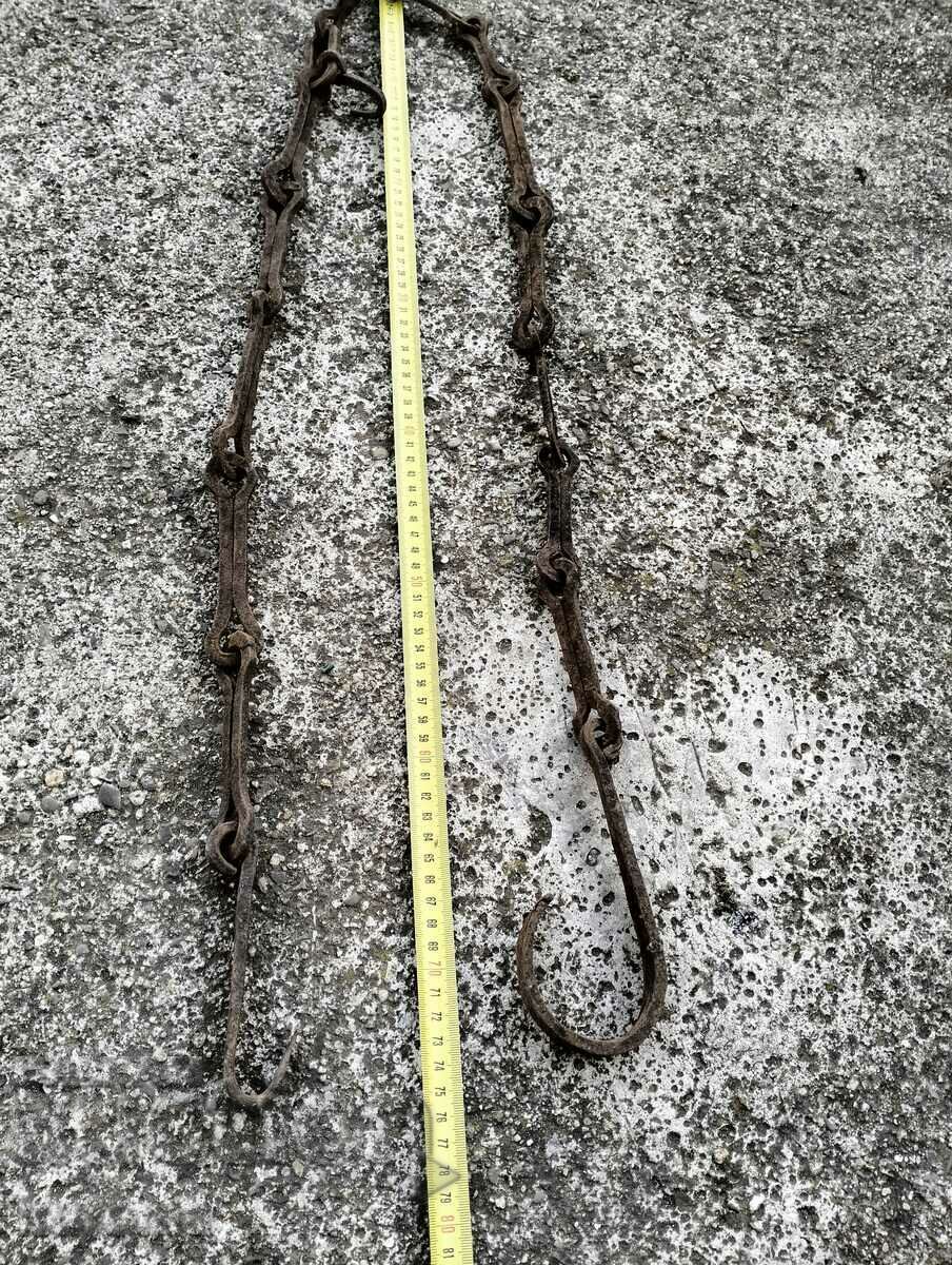 Old wrought iron hearth chain with price 34.99 BGN | € 17.89 Old wrought iron hearth chain with price 34.99 BGN | € 17.89