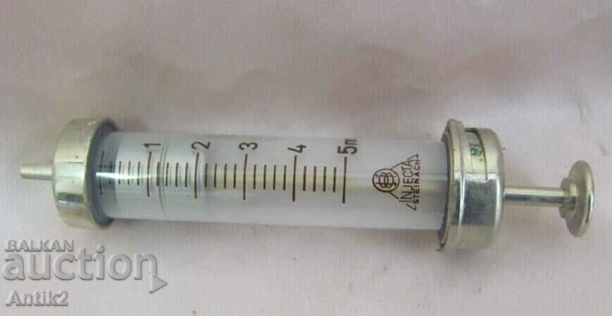 WWII Medical Syringe 5cc INJECTA - 5