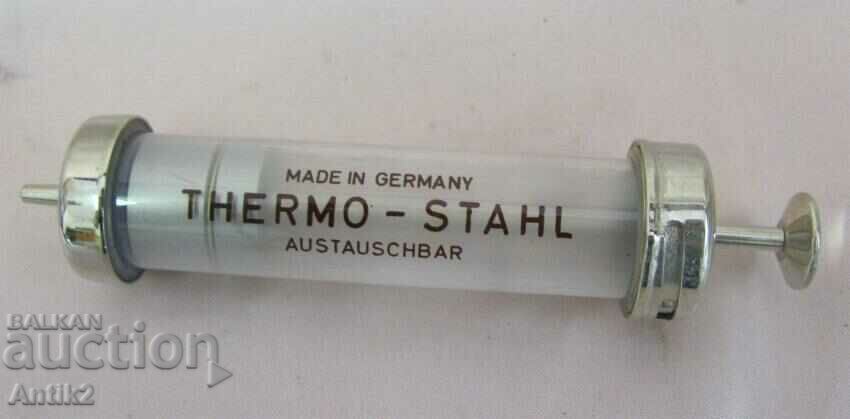 Delivery of WWII Medical Syringe 10cc INJECTA