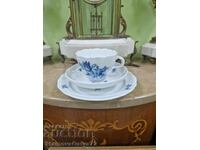 A beautiful antique porcelain triple set