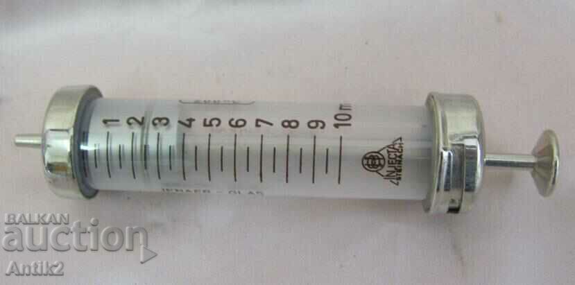 WWII Medical Syringe 10cc INJECTA - 5 WWII Medical Syringe 10cc INJECTA - 5