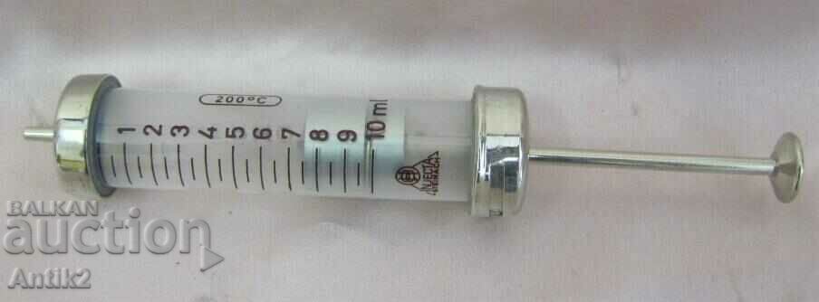 WWII Medical Syringe 10cc INJECTA - 6 WWII Medical Syringe 10cc INJECTA - 6