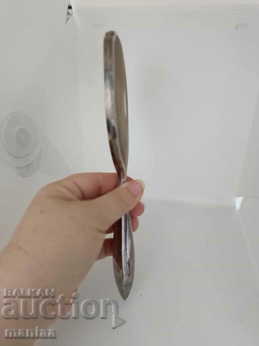 Birmingham Crystal Silver Marked Mirror 1929 - 7