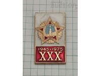 WW2 30 YEARS OF VICTORY MOSCOW USSR 1975 BADGE