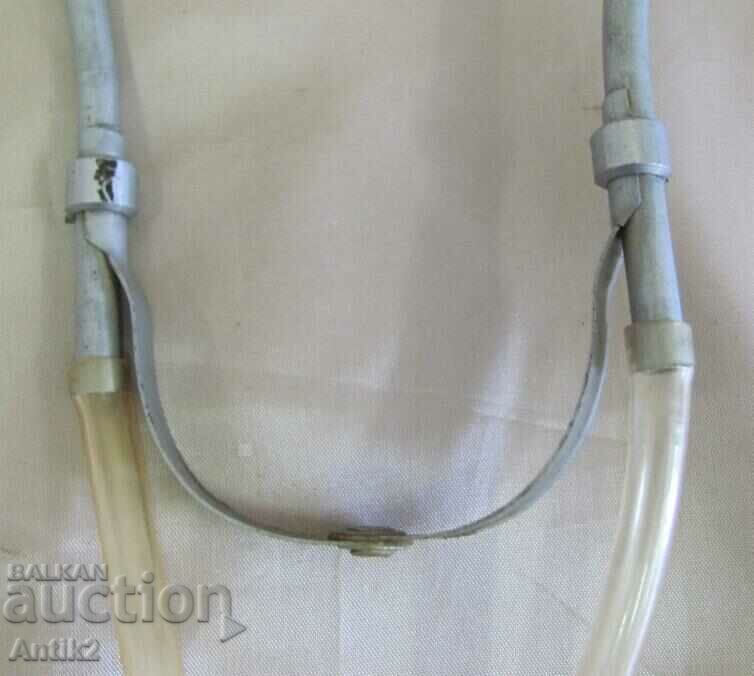 Delivery of 19th Century Binaural Medical Stethoscope, Handpiece Delivery of 19th Century Binaural Medical Stethoscope, Handpiece