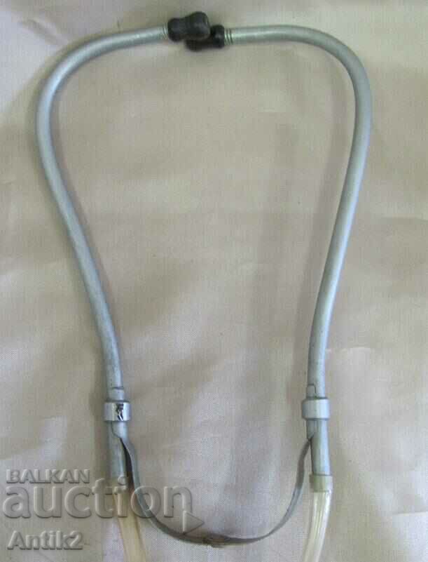 19th Century Binaural Medical Stethoscope, Handpiece - 5 19th Century Binaural Medical Stethoscope, Handpiece - 5