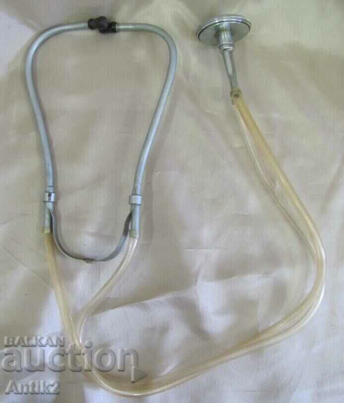 19th Century Binaural Medical Stethoscope, Handpiece - 6 19th Century Binaural Medical Stethoscope, Handpiece - 6