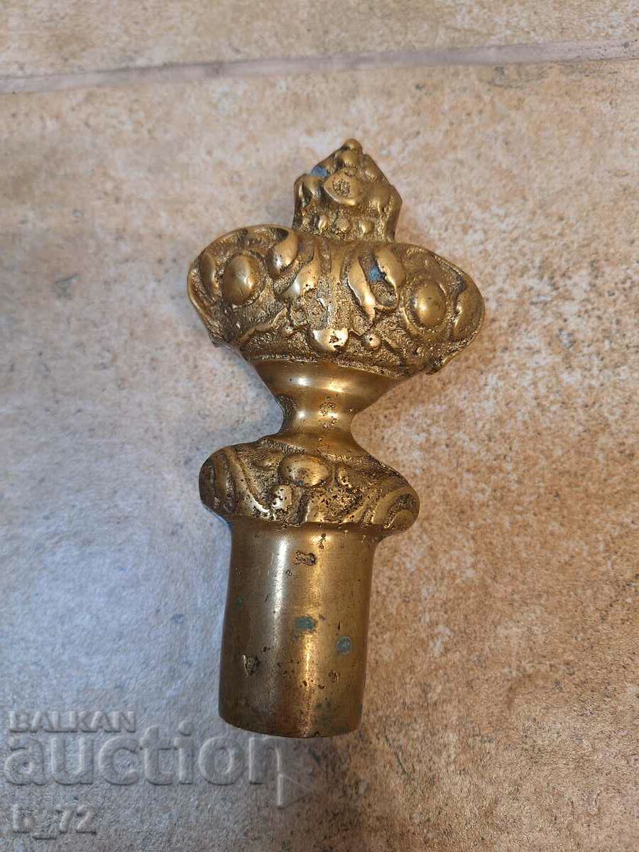 Old brass solid detail, crown, tip
