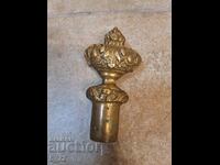 Old brass solid detail, crown, tip