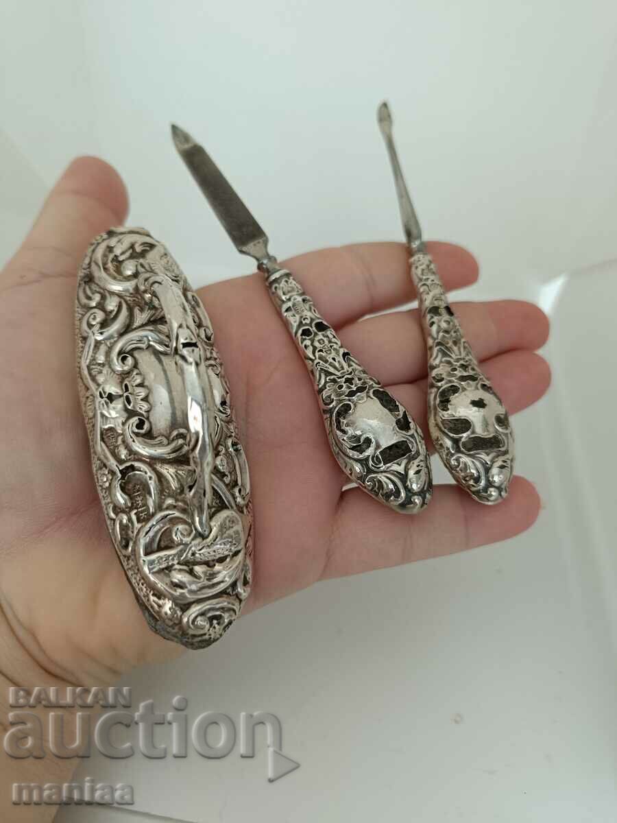Silver English Old Nail Set - 6 Silver English Old Nail Set - 6