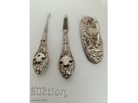 Set de unghii vechi englezesc argintiu