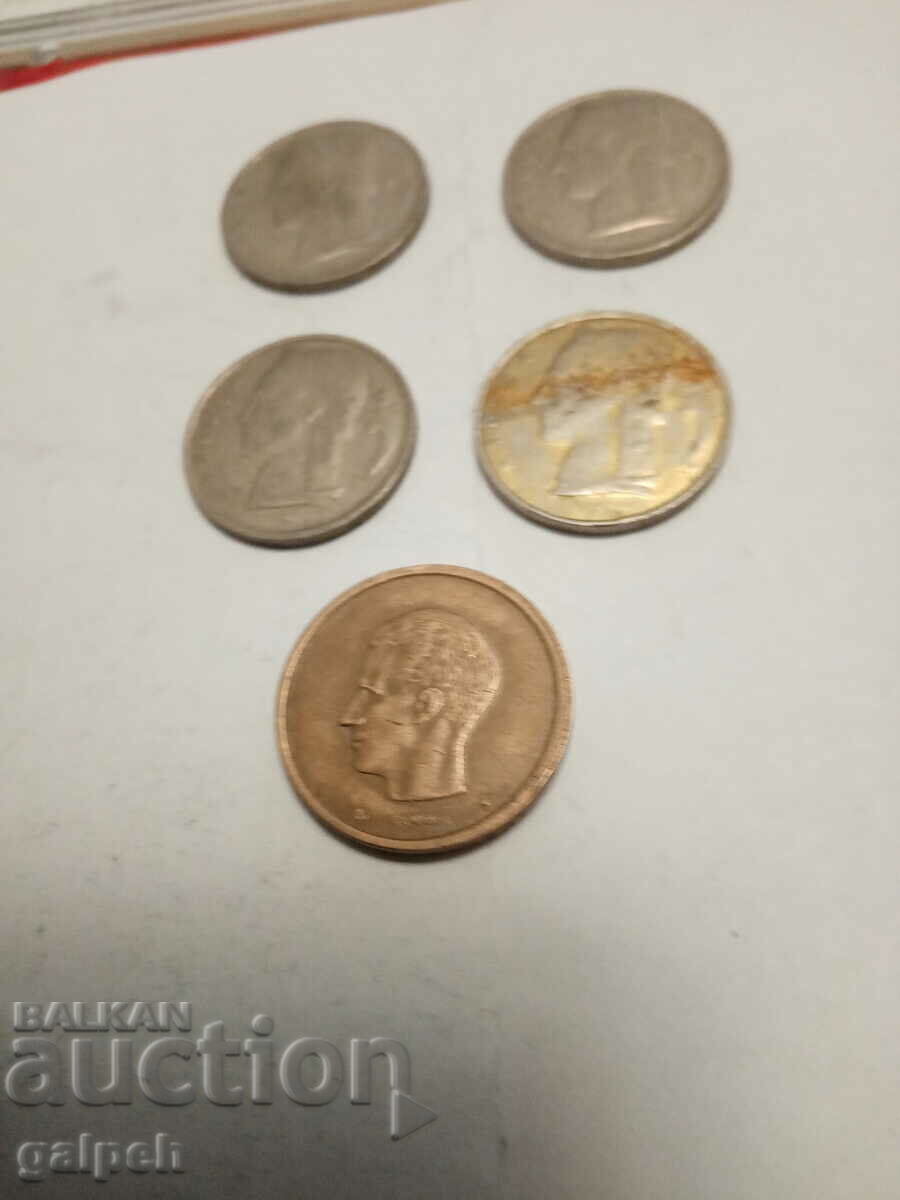 Delivery of LOT OF COINS - BELGIUM - 5 pcs. - BGN 1 Delivery of LOT OF COINS - BELGIUM - 5 pcs. - BGN 1