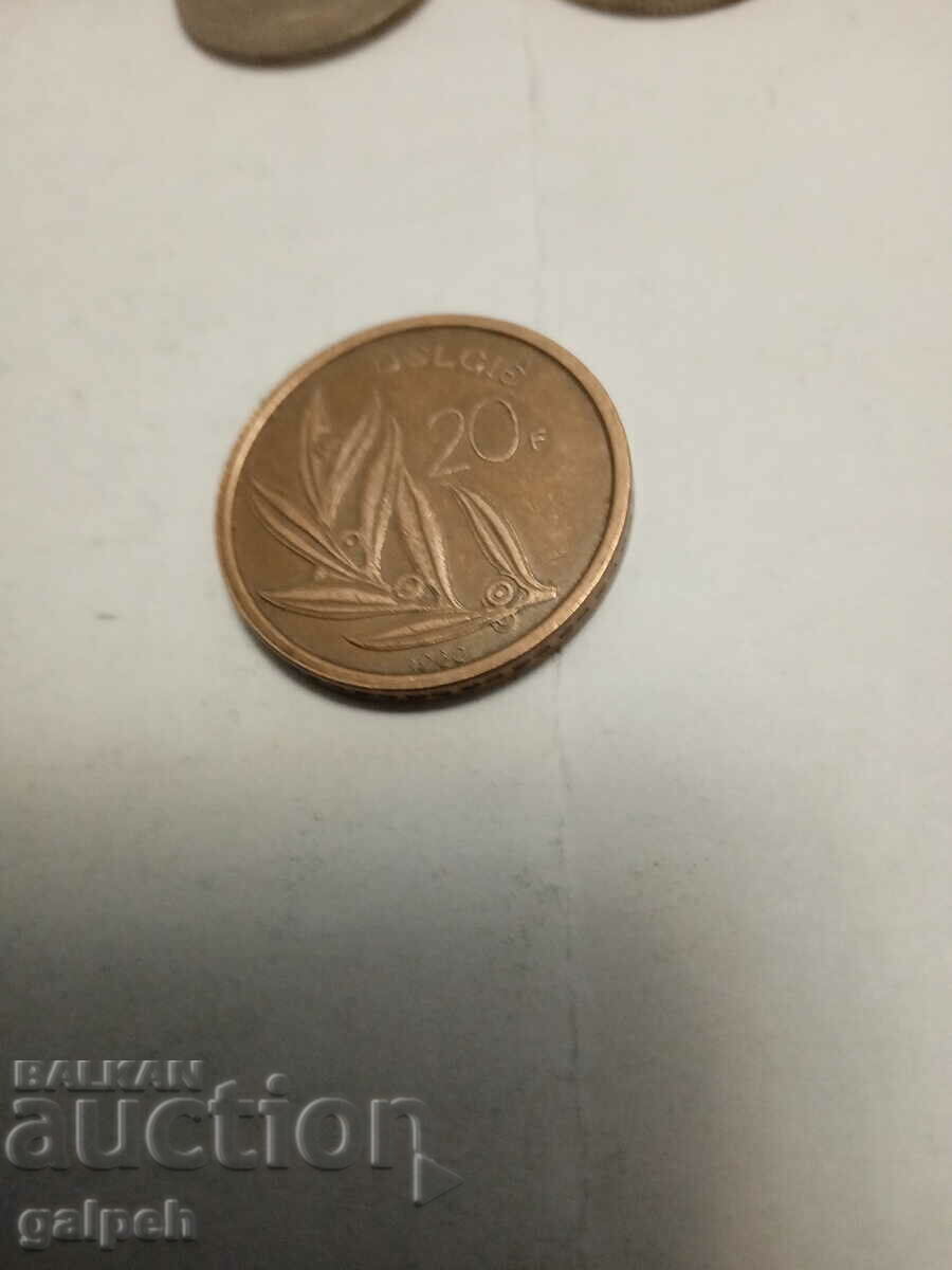 LOT OF COINS - BELGIUM - 5 pcs. - BGN 1 - 5 LOT OF COINS - BELGIUM - 5 pcs. - BGN 1 - 5