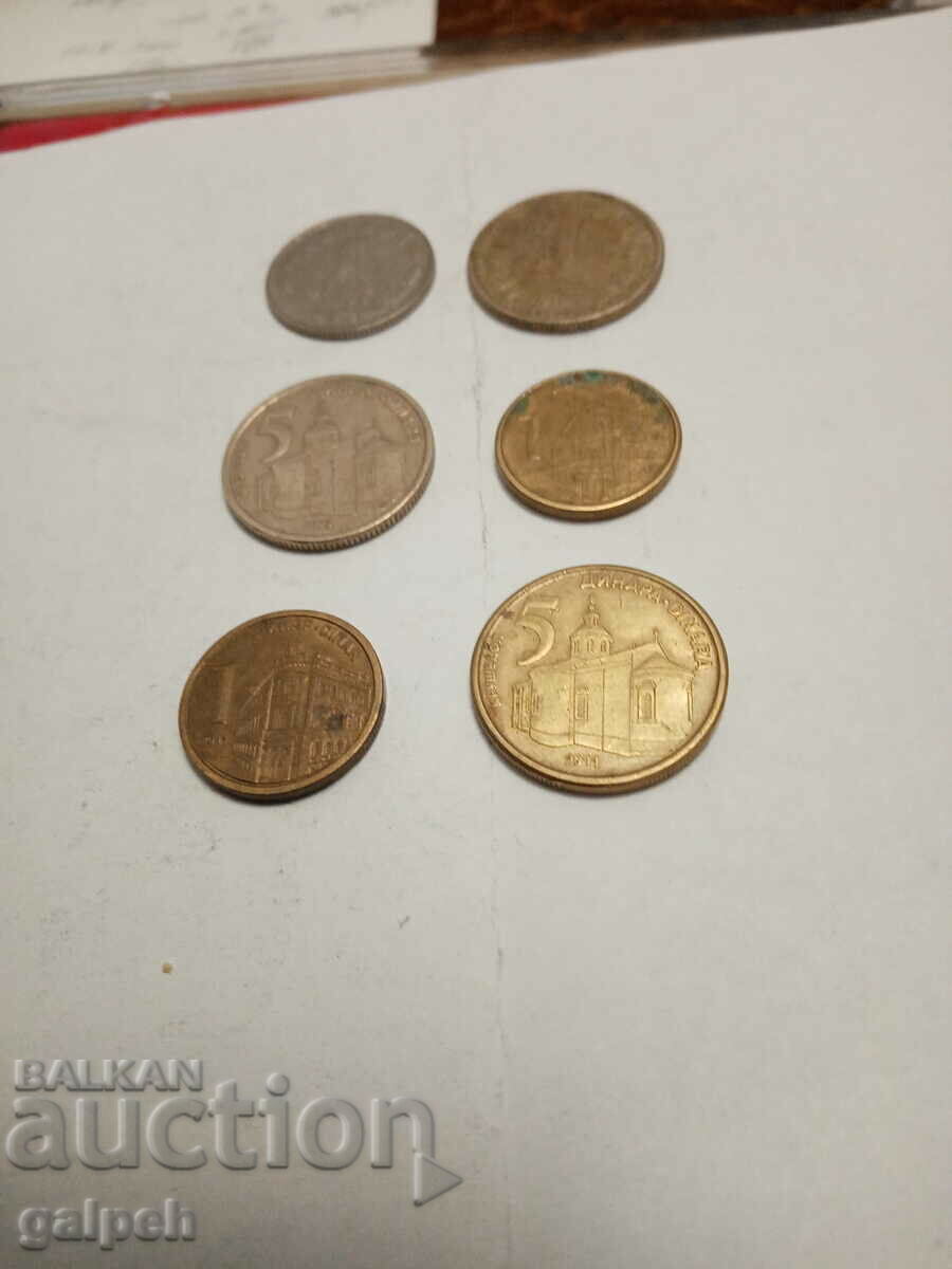Auction LOT OF COINS - YUGOSLAVIA/SERBIA - 6 pcs. - BGN 1.1 Auction LOT OF COINS - YUGOSLAVIA/SERBIA - 6 pcs. - BGN 1.1