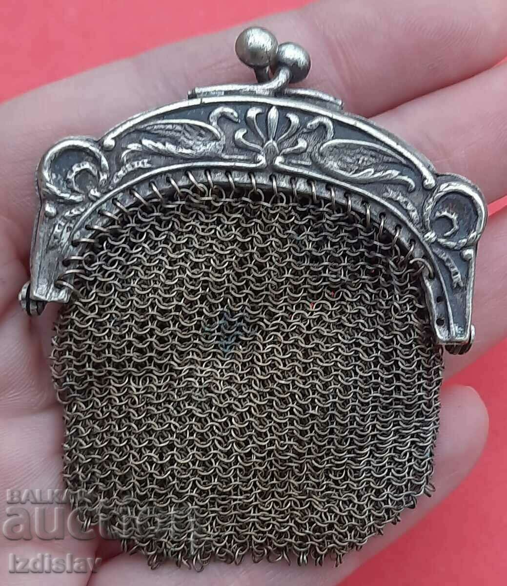 Poșetă mică de argint Art Nouveau - 5