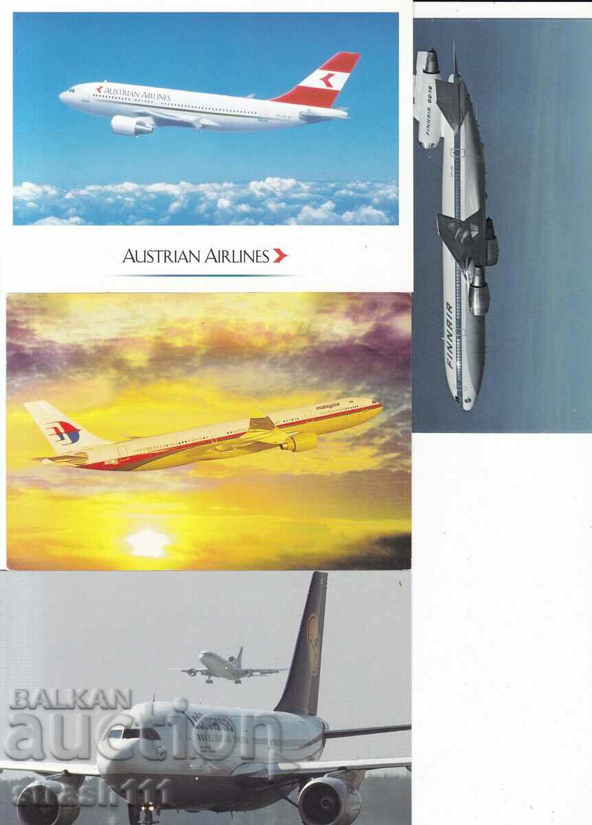 Cards with airplanes, various. 50 pcs. for BGN 30