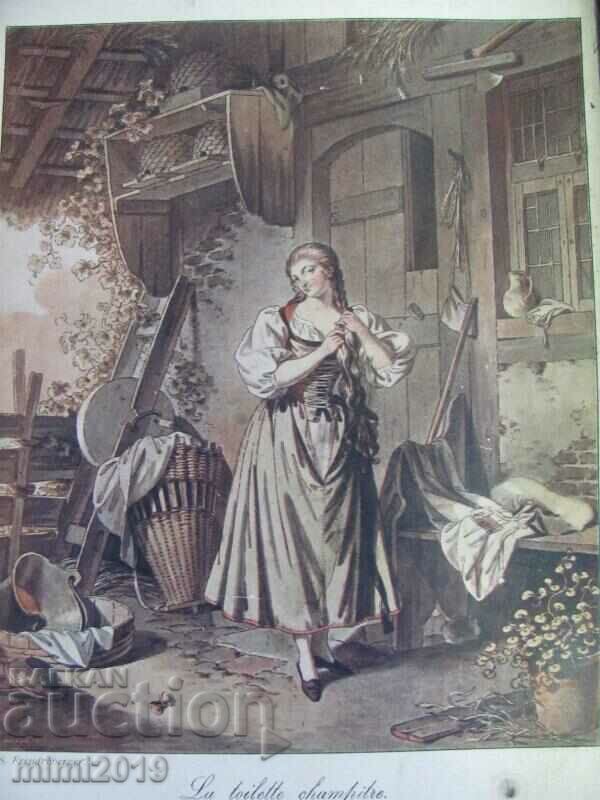 Δημοπρασία Αντίκα λιθογραφία σε αυθεντικό ξύλινο πλαίσιο Δημοπρασία Αντίκα λιθογραφία σε αυθεντικό ξύλινο πλαίσιο