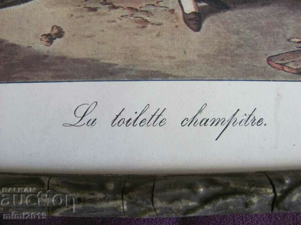 Αντίκα λιθογραφία σε αυθεντικό ξύλινο πλαίσιο - 5 Αντίκα λιθογραφία σε αυθεντικό ξύλινο πλαίσιο - 5