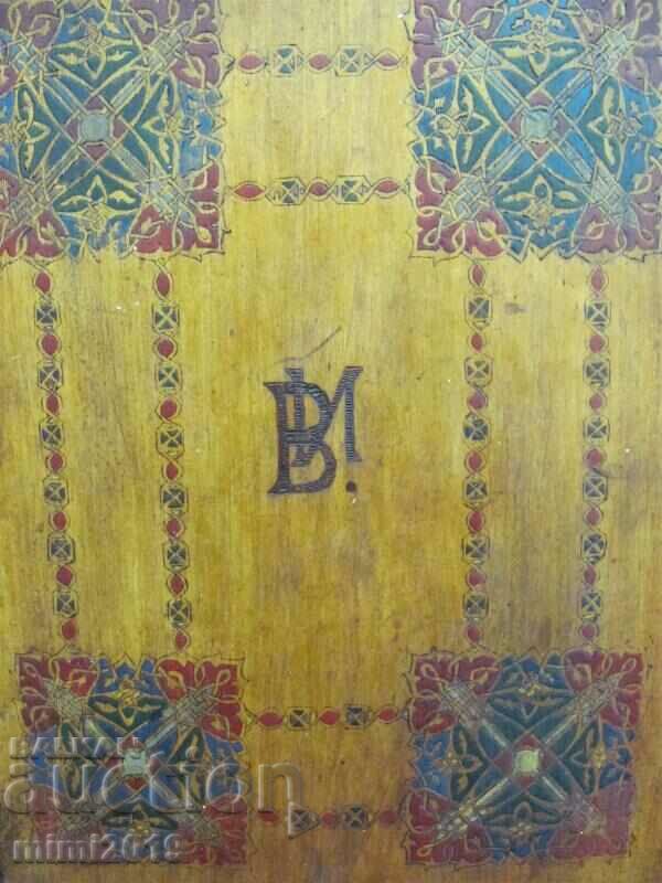 Art Nouveau Handmade Item on Wood with Initials with price 75.00 BGN | € 38.35 Art Nouveau Handmade Item on Wood with Initials with price 75.00 BGN | € 38.35