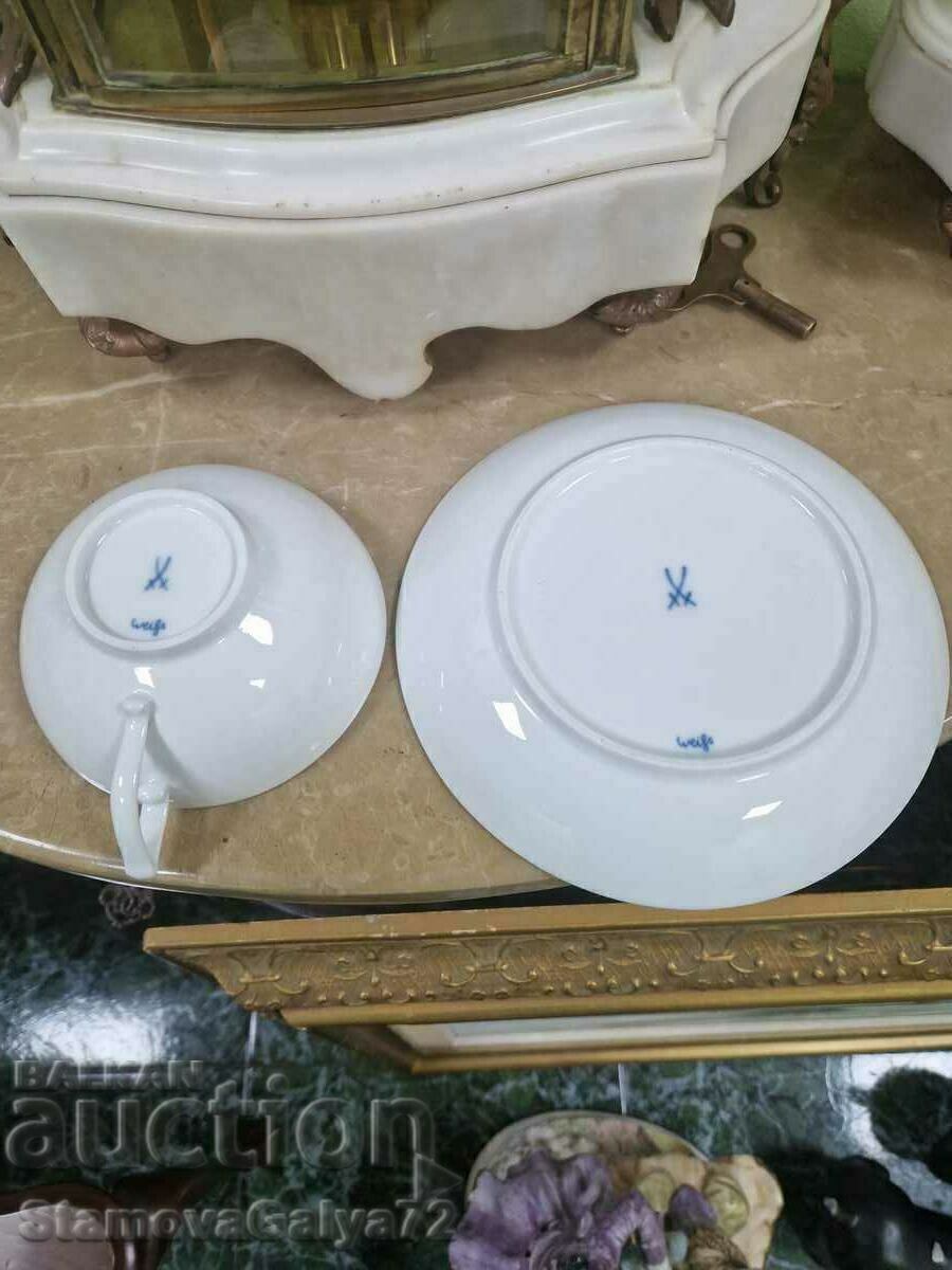Un minunat set dublu din porțelan de designer antic - 6