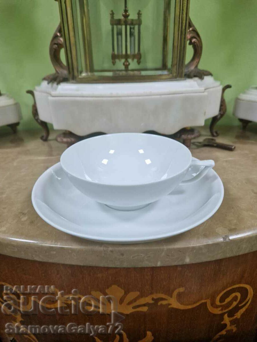 A wonderful antique designer porcelain double set