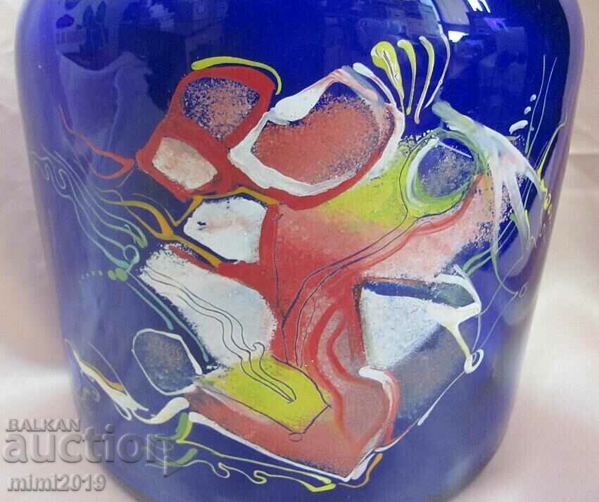 Author's Massive Hand Painted Crystal Vase with price 140.00 BGN | € 71.58 Author's Massive Hand Painted Crystal Vase with price 140.00 BGN | € 71.58