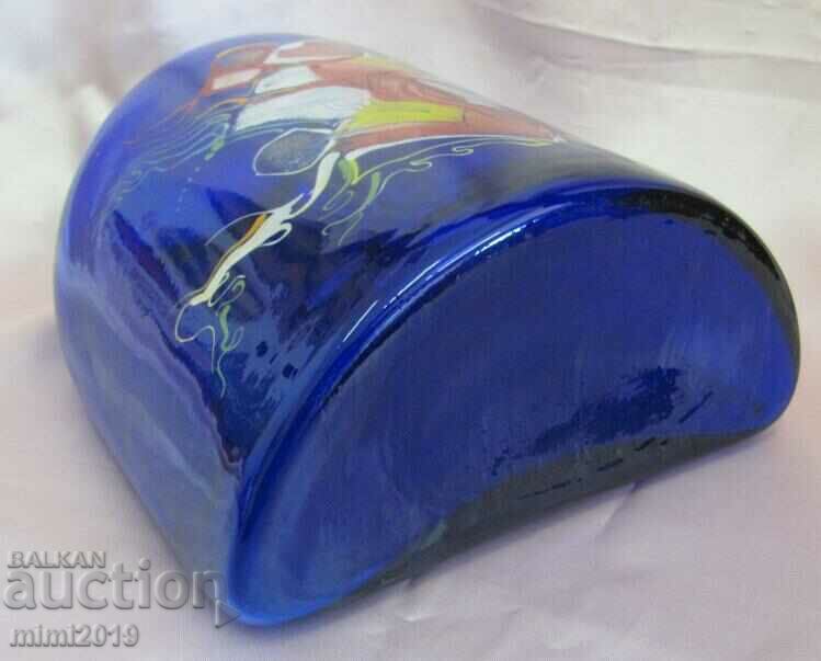 Author's Massive Hand Painted Crystal Vase - 7 Author's Massive Hand Painted Crystal Vase - 7