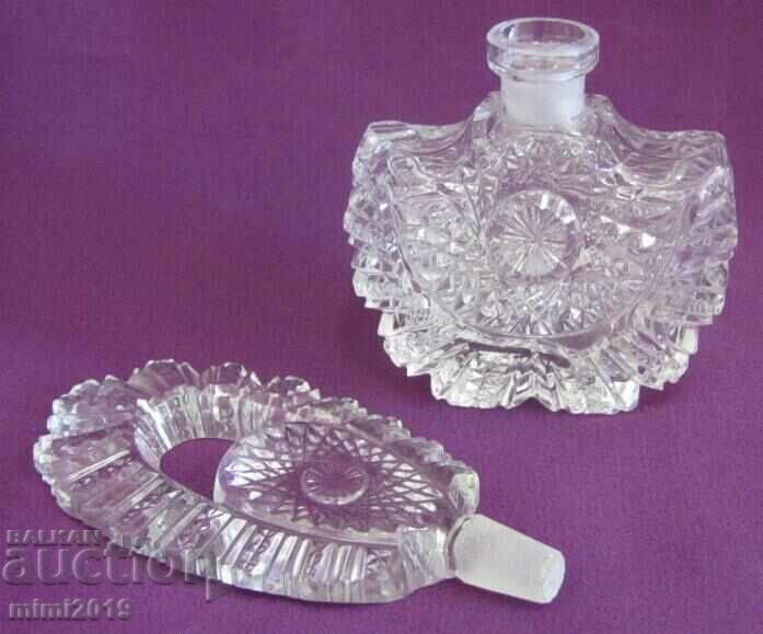 Art Deco Crystal Perfume Bottle - 5