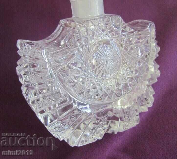 Art Deco Crystal Perfume Bottle - 7