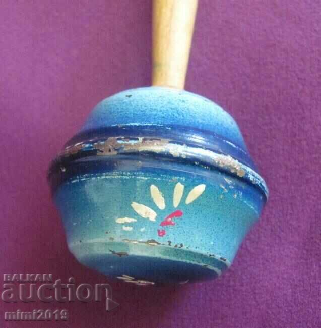 Delivery of 19th century Antique Metal and Wood Baby Rattle