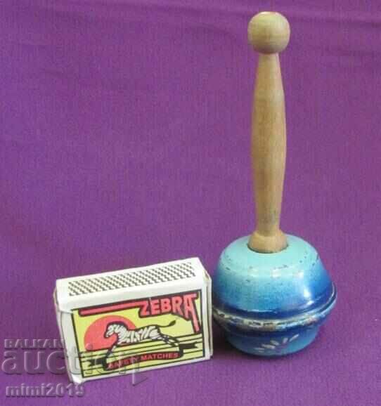 19th century Antique Metal and Wood Baby Rattle - 7