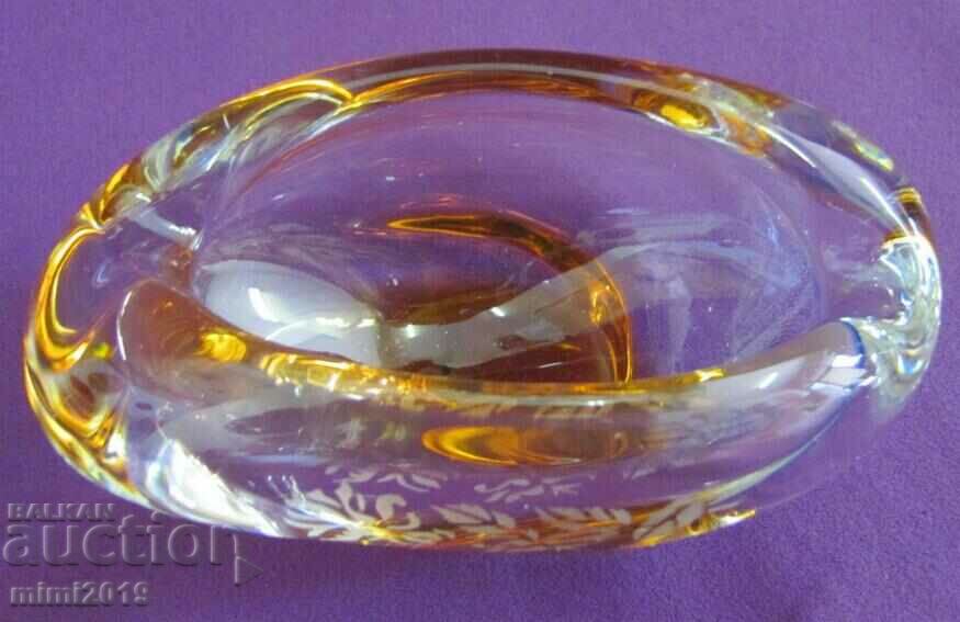 Vintich Crystal Glass Ashtray - 6