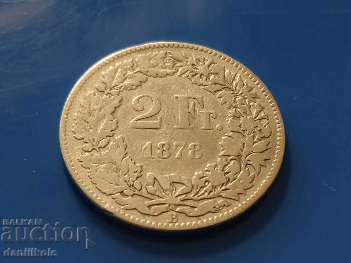 Auction *$*Y*$* SWITZERLAND 2 FRANC 1878 SILVER - EXCELLENT *$*Y*$* Auction *$*Y*$* SWITZERLAND 2 FRANC 1878 SILVER - EXCELLENT *$*Y*$*