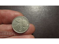 New Zealand 5 cents 1967