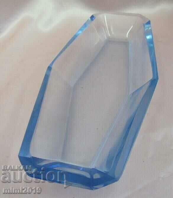 Antique Plate Crystal Blue Glass - 6 Antique Plate Crystal Blue Glass - 6